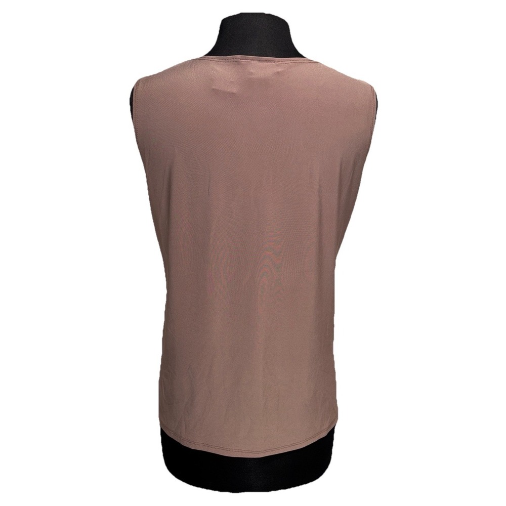 NWT Sleeveless Tank Top by Sea & Anchor Size Small Brown Stretch Made in USA - Picture 2 of 8